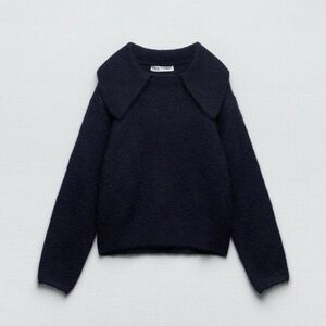 Zara Navy Blue Women's Sweater Medium